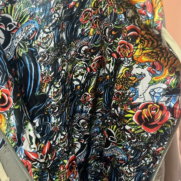 Christian Audigier y2k all over hoodie reversible rare no low ball offers - Picture 6 of 10